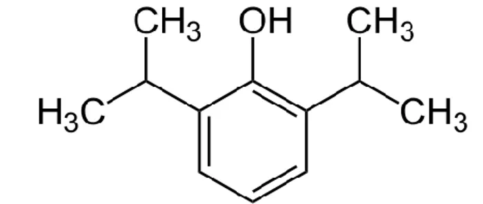 Şekil 2.4. Propofol’ün kimyasal yapısı (59) 