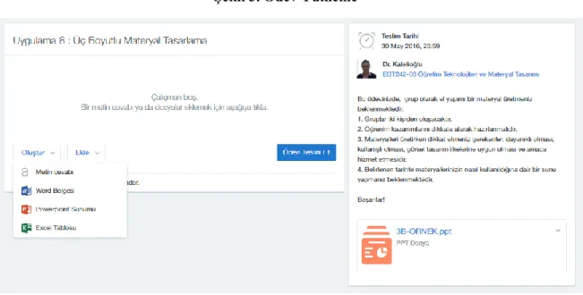Şekil 5. Ödev Yükleme