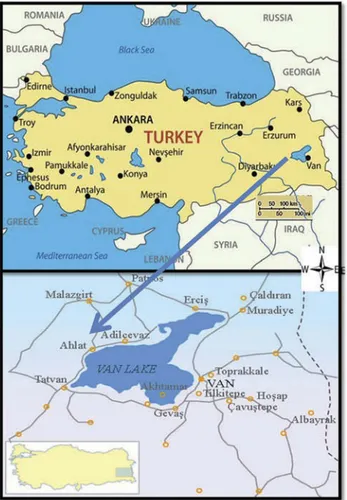 Figure 1. Geographical location of the Ahlat Town near the Lake Van of Eastern Turkey.