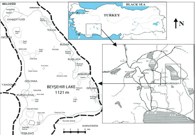 Şekil 1- Beyşehir Gölü Haritası (Özparlak et al 2012)
