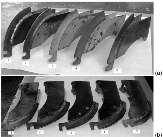 Figure 2. Appearances of unworn (a) and worn (b) drill cultures used in this research