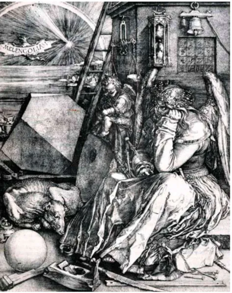 Tablo 6. Albrecht Dürer, Melankoli, Gravür, 1515,di Traversetolo,  Fondazione Magnani-Rocca 