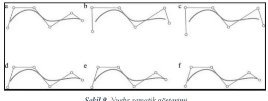 Şekil 9. Nurbs şematik gösterimi 