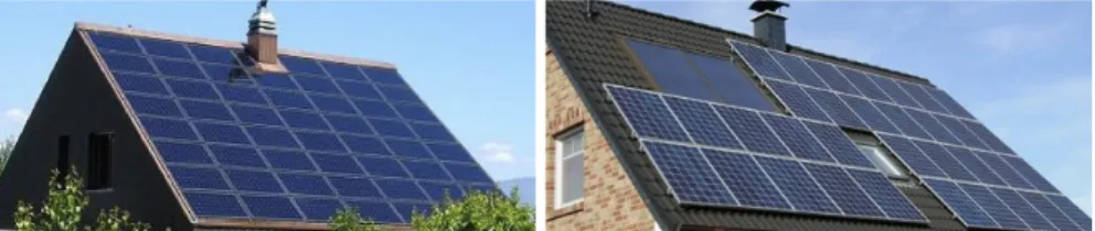 Şekil 4.1: Çatılarda fotovoltaik panel uygulamaları [19].