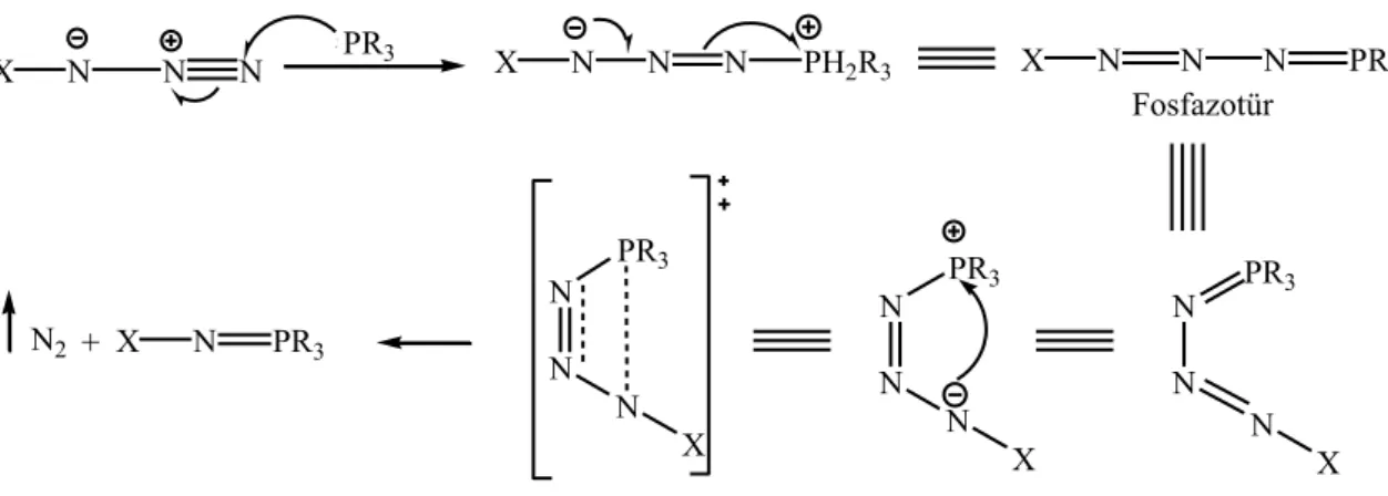 Şekil 2.11. Staudinger reaksiyonu mekanizması. 
