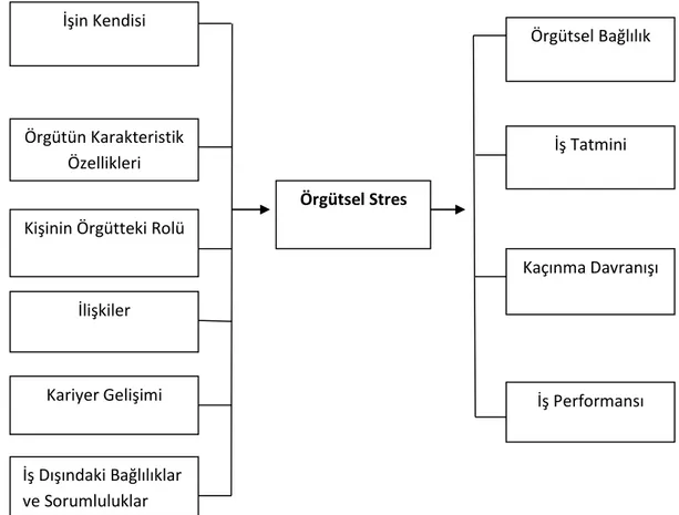 Şekil 4: Örgütsel Stresin Sebep ve Sonuçları Arasındaki İlişki 