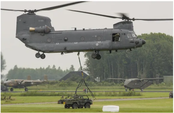 Şekil 2.4. Chinook helikopter(üstte) ve Phantom multikopter(altta).