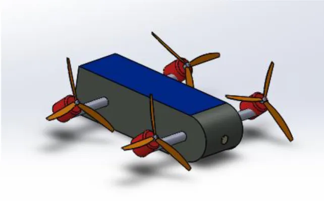 Şekil 3.1. Solidworks programında çizilen HASAR' ın aerodinamik tasarımı. 