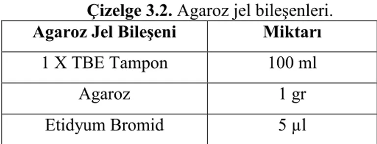 Çizelge 3.1. 10 X TBE tampon (1 litre). 