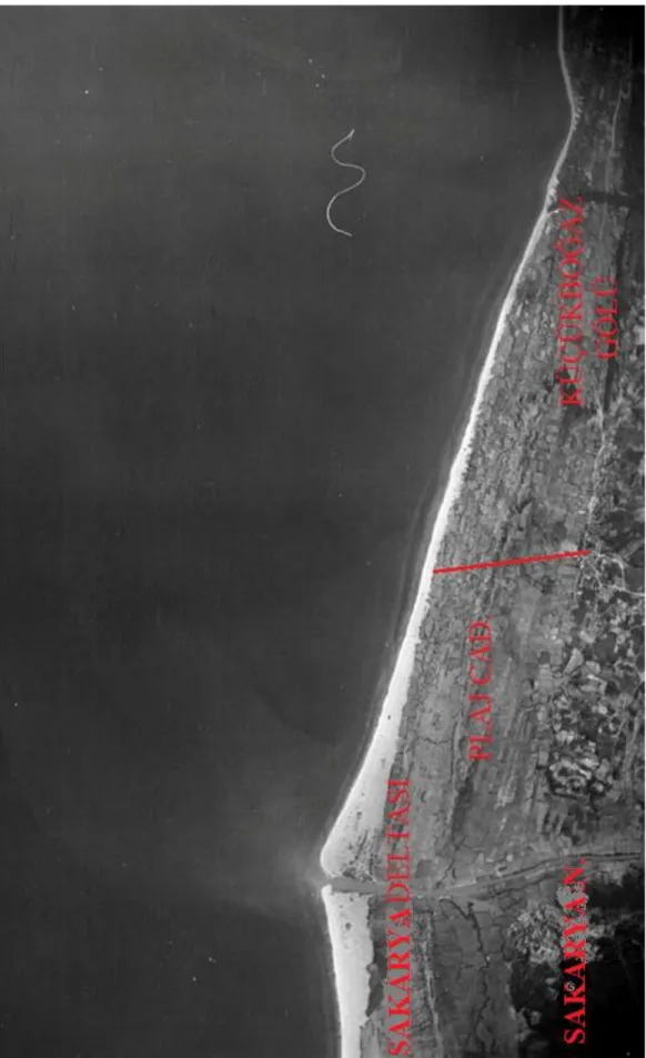 Foto 7: Karasu’nun 1955 Yılına Ait Hava Fotoğrafı.  Kaynak: HGK. 