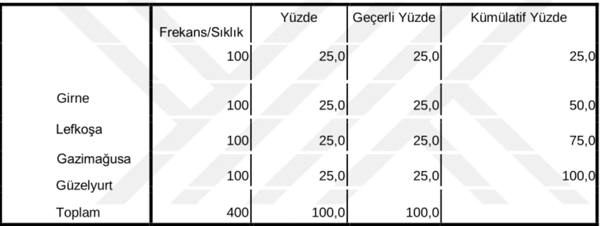 Tablo 4.5: KKTC’de ikamet edilen yer  