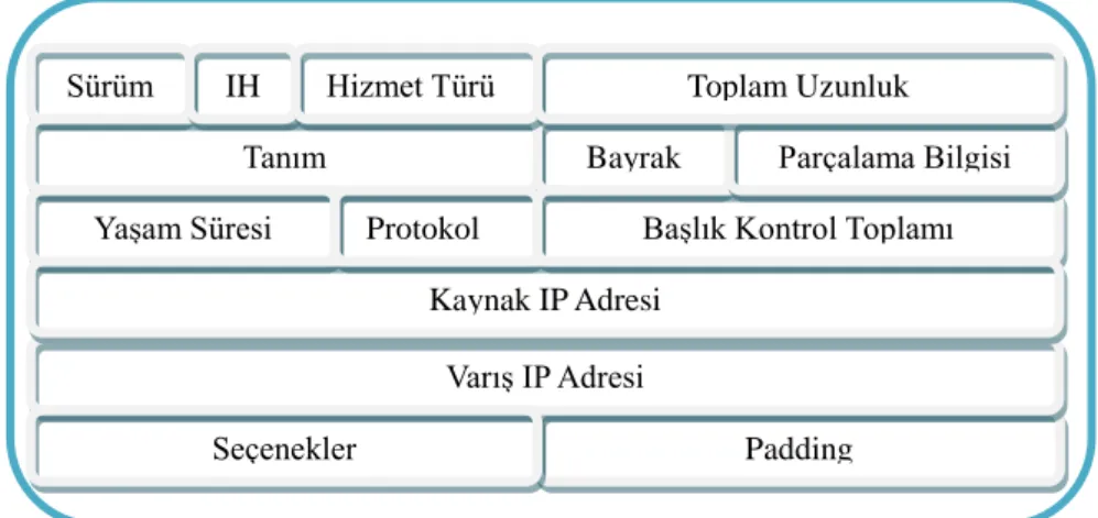 Şekil 2.4. IP paket yapısı. 