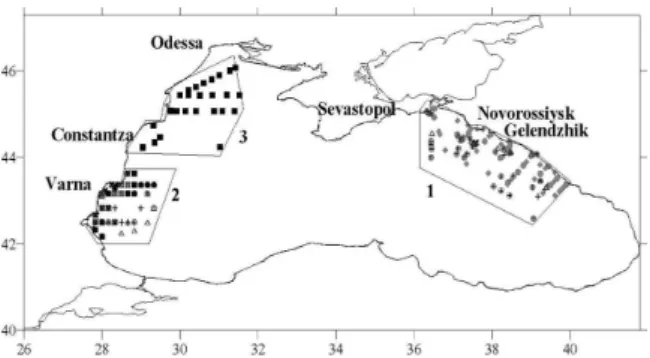 Figure 1. Map of the available Mnemiopsis leidyi data 