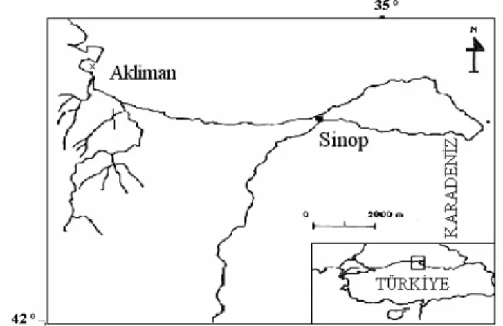 Şekil 1. Araştırma bölgesi 