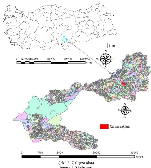 Şekil 1. Çalışma alanı   Figure 1. Study area 