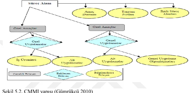Şekil 5.2. CMMI yapısı (Gümrükçü 2010) 