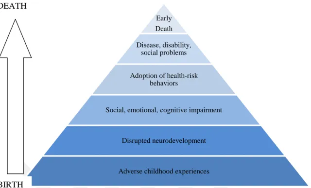 Figure 0.1. Possible trajectory of the influence of Adverse Childhood Experiences throughout the  lifespan 