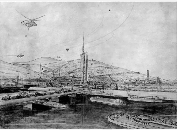 Şekil 2.3: Frank LloydWright’ın Broadacre Kenti Eskizi (http://en.wikipedia.org) 