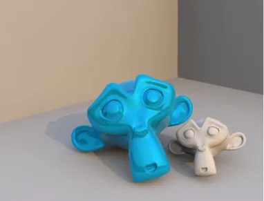 Figure 6.11: Shiny Monkeys ('Suzanne', The Blender monkey) (1280x1024 resolution)