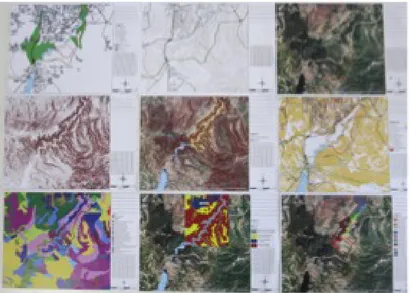 Şekil 13. Süreç modelleri oluşturulmasında kullanılan ve ESRI ®  Türkiye uzmanları tarafından oluşturulan temel haritalar 