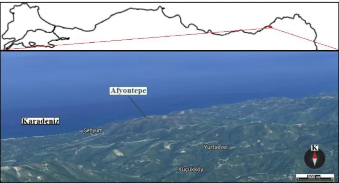 Şekil 1. Afyontepe’nin konumu. 