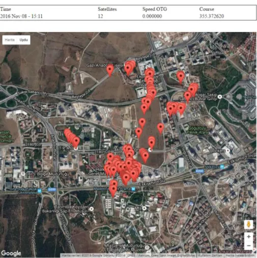 Figure 10: Showing the location on the Google Maps as satellite format. 
