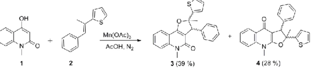 Figure 2. Reaction of 1 with 2. 