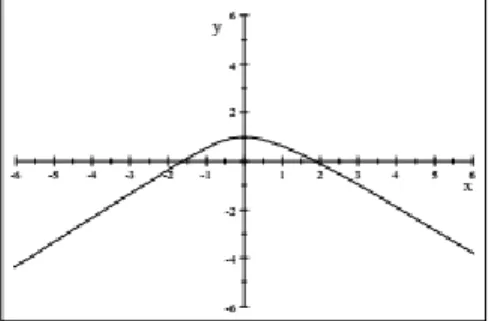 Figure 2. The graph of timelike self-similar curve for ~ = 0:5.
