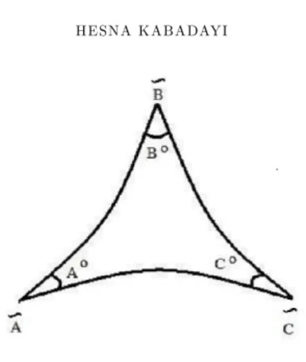 Figure 1. Dual hyperbolic triangle.