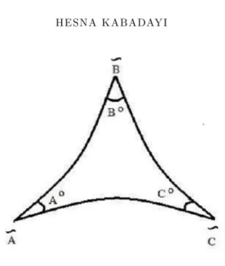 Figure 1. Dual hyperbolic triangle.