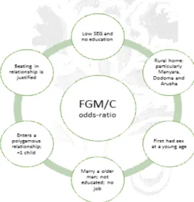 Figure 7: Diagram showing the factors connected to higher odds-ratio of circumcision, and its influence over ones’ life course