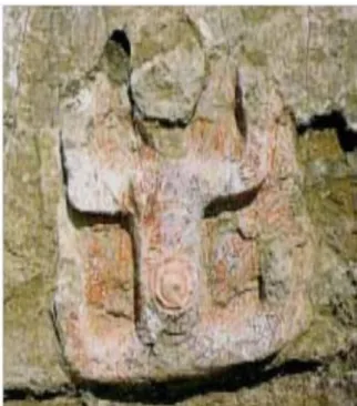 Fig. 10: A wall relief decoration, thought to be a bear, from Çatalhöyük                                      (Marler and Haarmann, 2007, fig