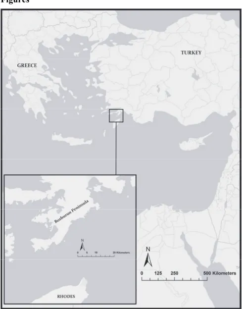 Figure 1. Map of Bozburun Peninsula