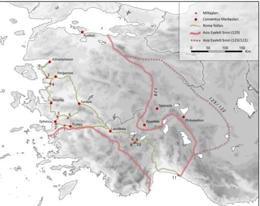 Şekil 1: Asia Eyaleti’nin Sınırları 