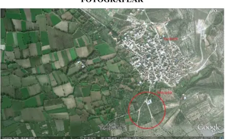 Foto 1: Yazıkent ve Mezarlık (Google Earth’den Uydu Görünümü) 