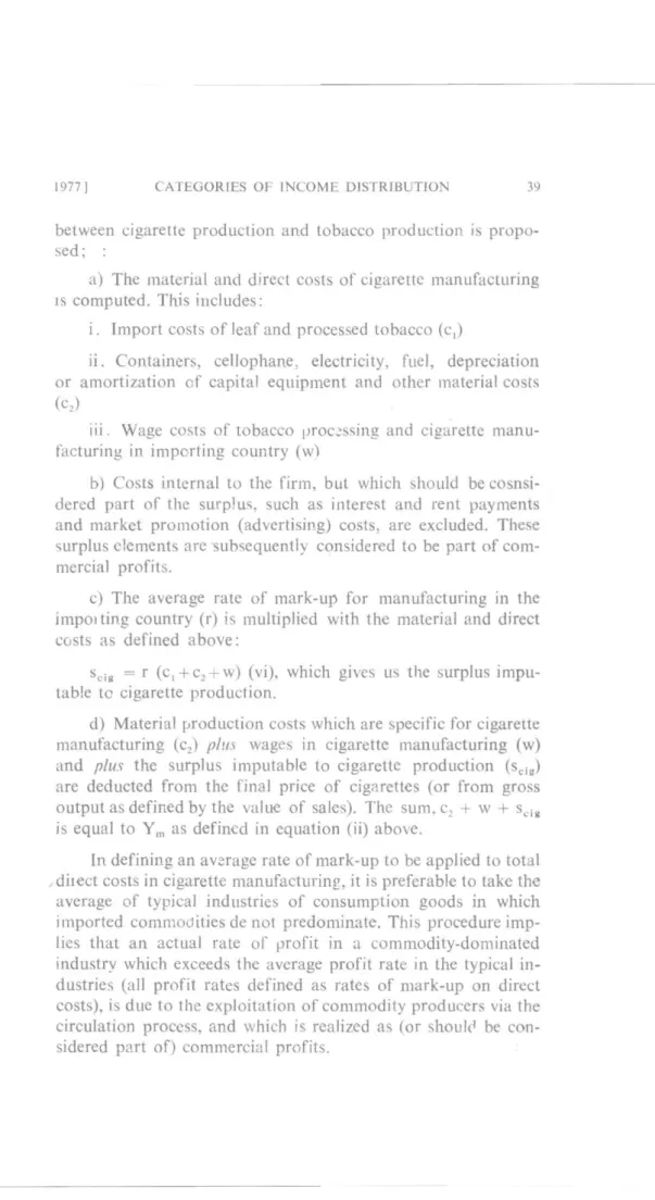 table to cigarette production. 