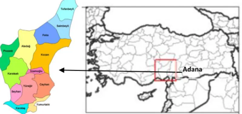 Şekil 1. Çalışma alanı yer bulduru haritası 