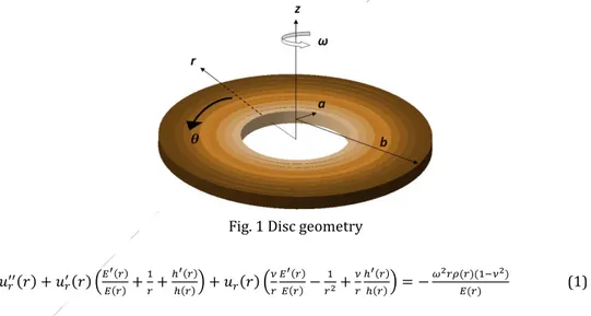 Fig. 1 Disc geometry  