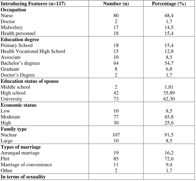 Table 1: Women’s Demographic Distribution (n=117) 