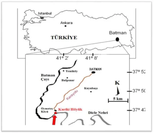 FIGURE 1 - Kuriki mound location map.  