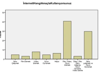 Grafik 3: İnterneti Kullanma Amacı 