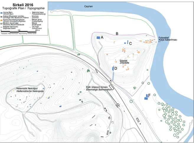 Fig. 7: Sirkeli Höyük. Topographic plan (© Sirkeli Höyük Project).