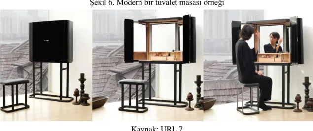 Şekil 6. Modern bir tuvalet masası örneği  