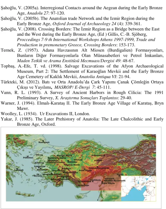 Şekil  1.  Çukurova  geçitleri  ve  önemli  bazı  yerleşim  yerlerini  gösteren  harita  (Yusuf  Tuna tarafından hazırlanmıştır)