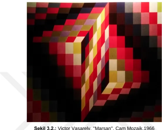 Şekil 3.2.: Victor Vasarely, ''Marsan'', Cam Mozaik,1966 3.2.3. Minimalizm 