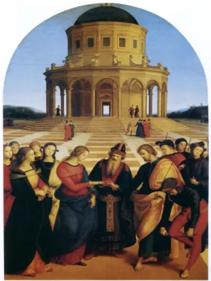 Şekil 2.6: Raphaello Sanzio, “Meryem’in Evlenmesi, Panel Üzeri Yağlıboya, Milano  Brena Sanat Galerisi 