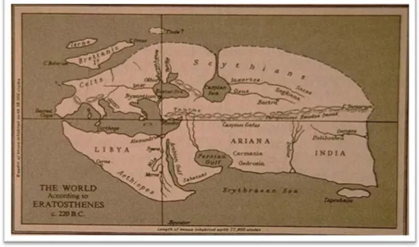 Figure 2.2: Eratosthens Map of the World 280 B.C 1  