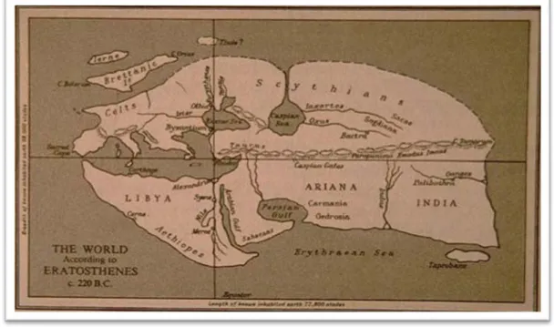 Figure 2.2: Eratosthens Map of the World 280 B.C 1  