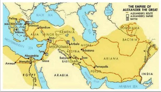 Figure 2.3: Empire of Alexander the Great 