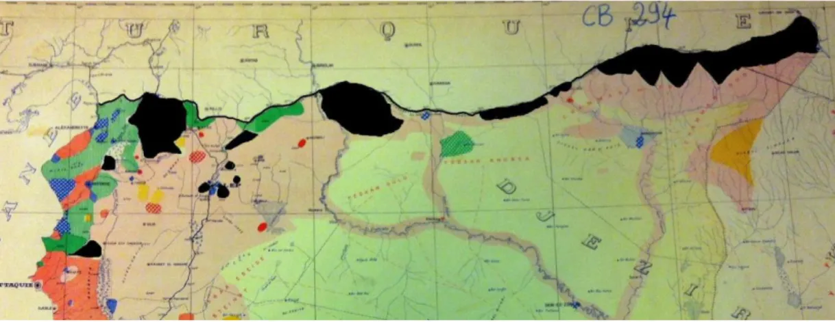 Figure 3.2: The Religious and Ethnic Map Of Syria Under The French Mandate